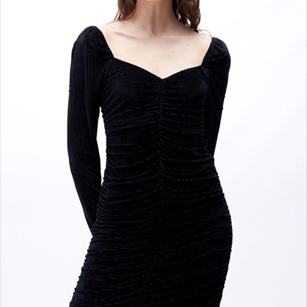 NWT Mink Pink Black Chaima Ruched Mini Dress
